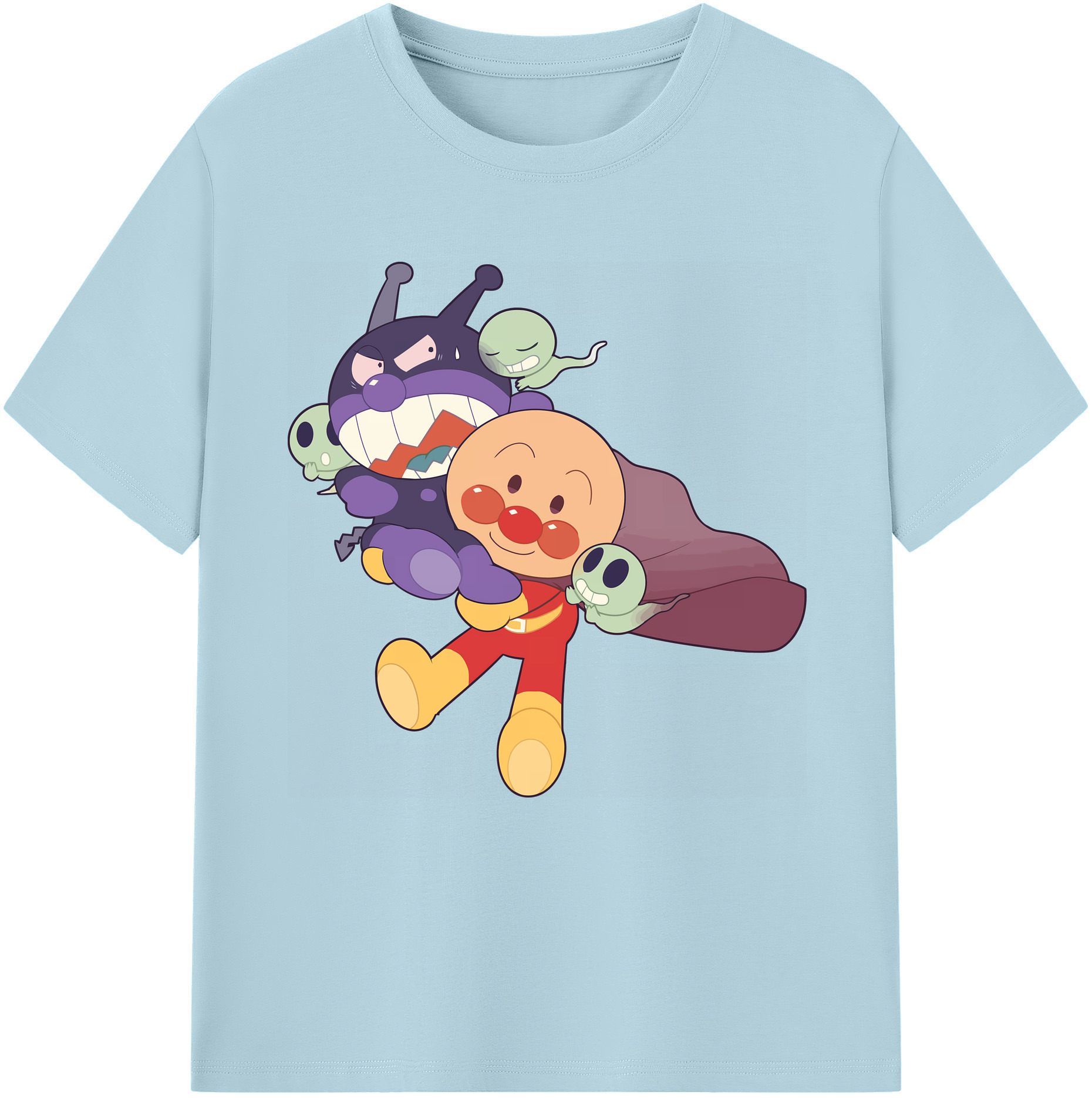 （画像用） アンパンマン Anpanman 綿100％半袖Tシャツ（フロントプリント）